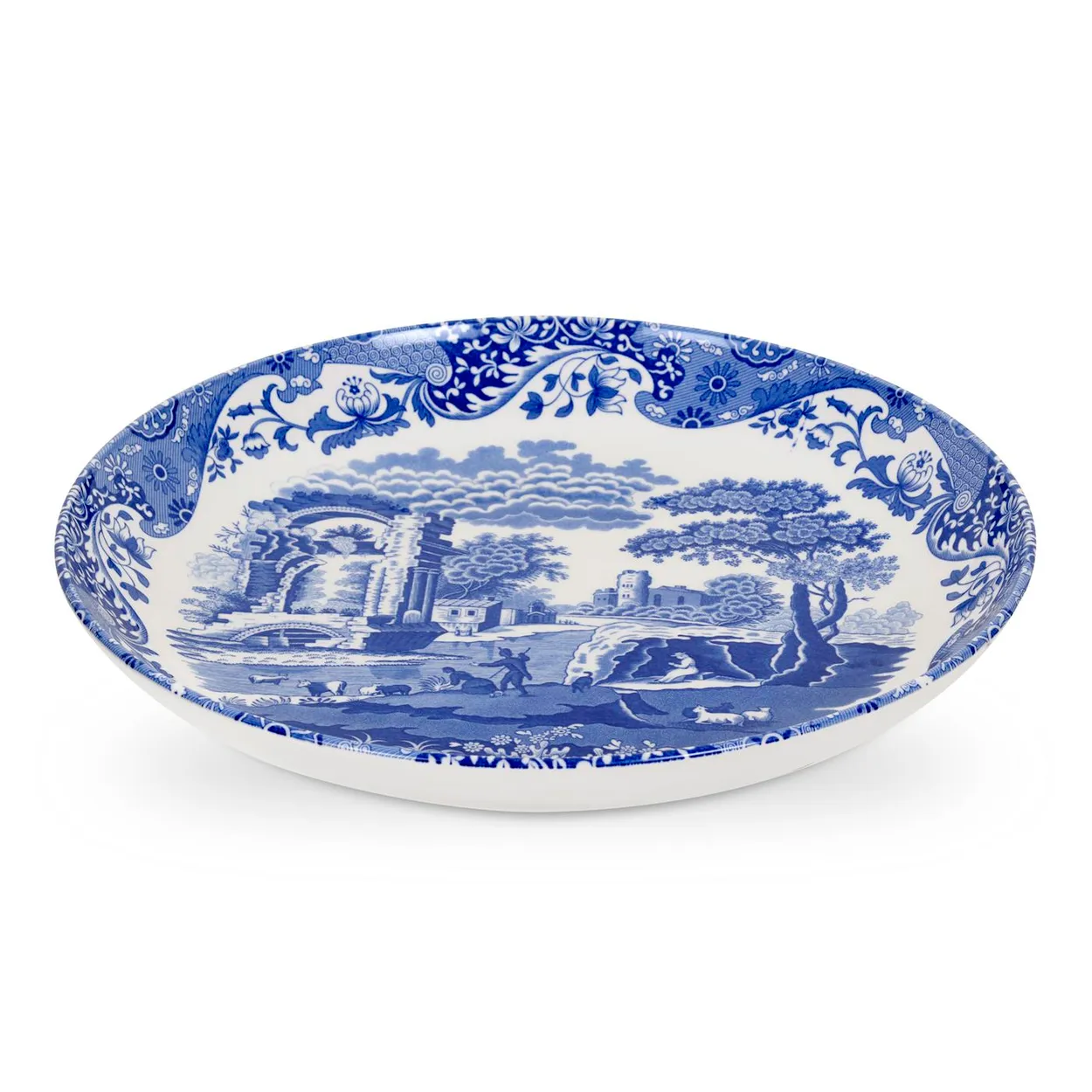 Spode Blue Italian pasta bowl 30 cm/ 12 inch | Scandinavian Design | Deep plates | Blue