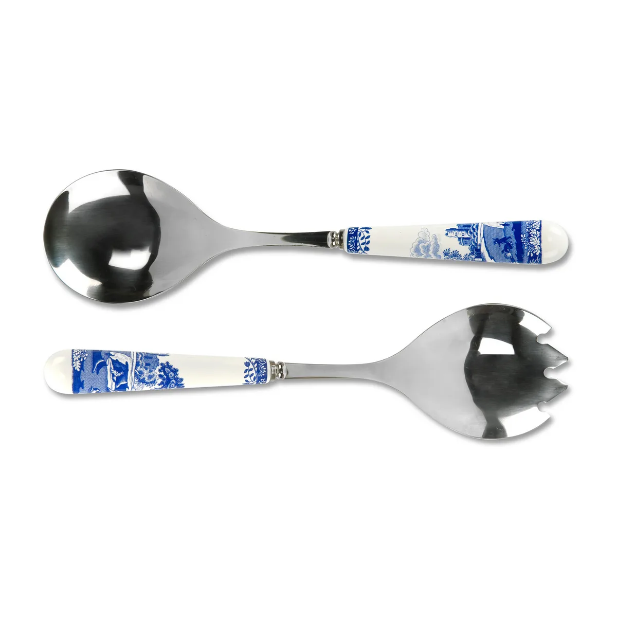 Spode Blue Italian salad cutlery 2 pieces Ceramic-stainless steel