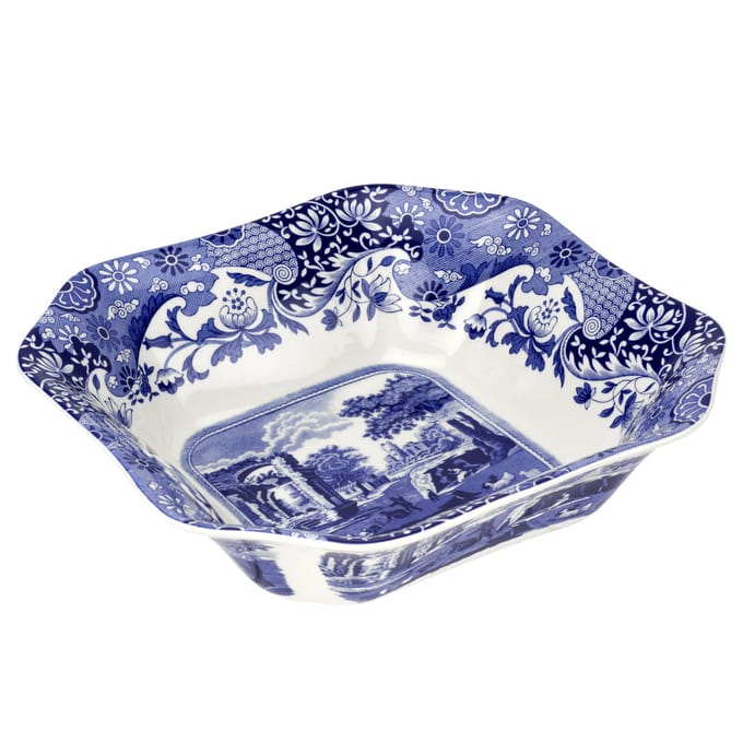 Blue Italian square salad bowl from Spode - NordicNest.com