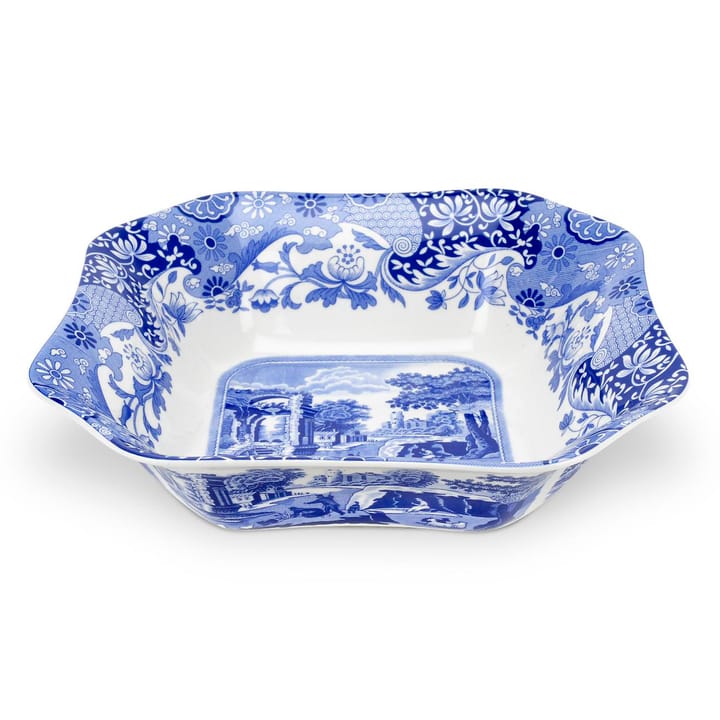Blue Italian square salad bowl - 23.5 cm/ 9.25 inch - Spode