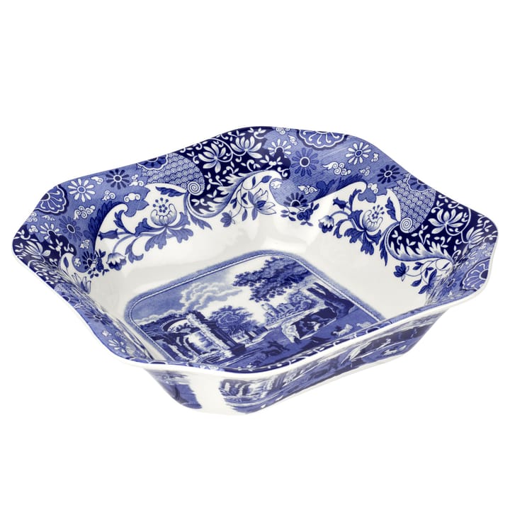 Blue Italian square salad bowl - 23.5 cm/ 9.25 inch - Spode