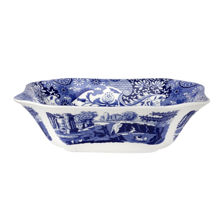 Blue Italian square salad bowl - 23.5 cm/ 9.25 inch - Spode