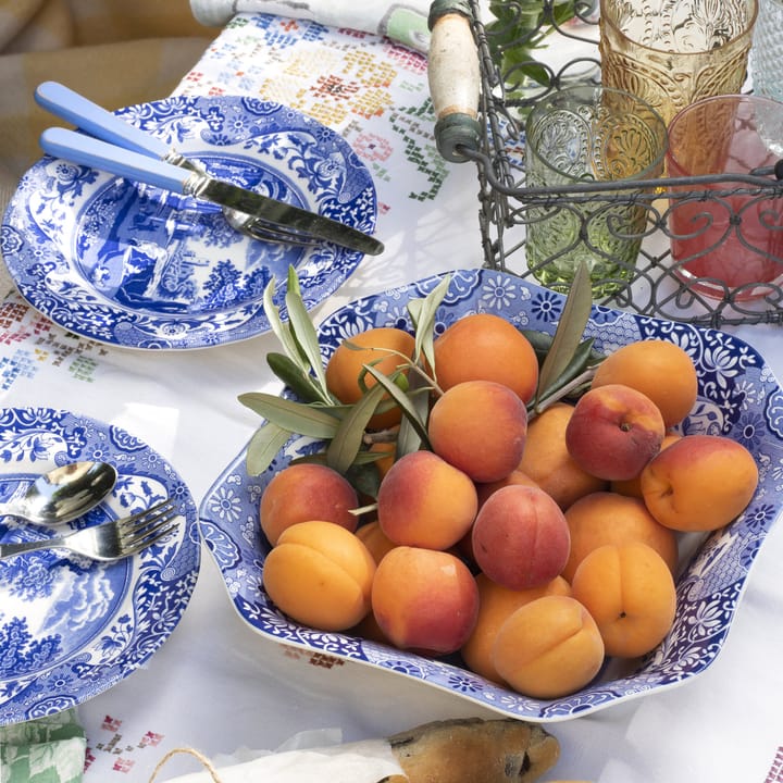 Blue Italian square salad bowl - 23.5 cm/ 9.25 inch - Spode