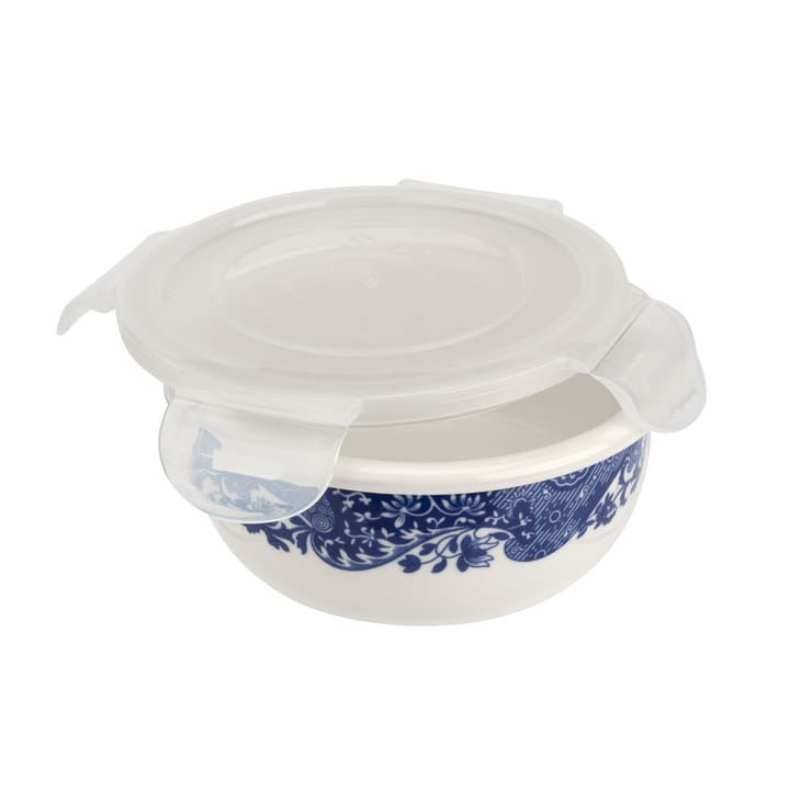 Blue Italian storage jar with lid, 13 cm Spode