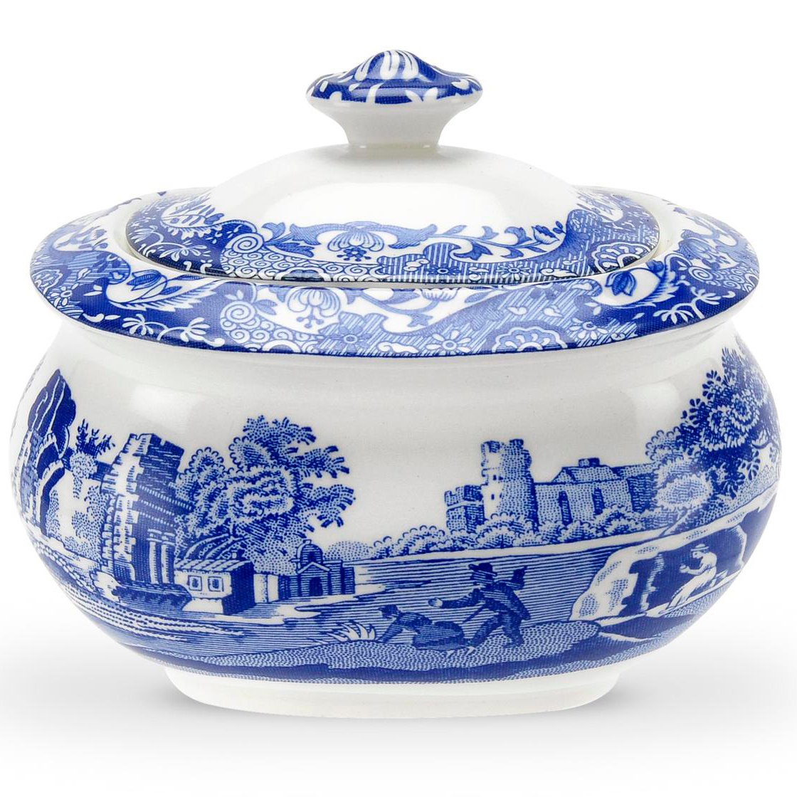 Spode Blue Italian sugar bowl with lid 25 cl | Scandinavian Design | Sugar bowls | Blue
