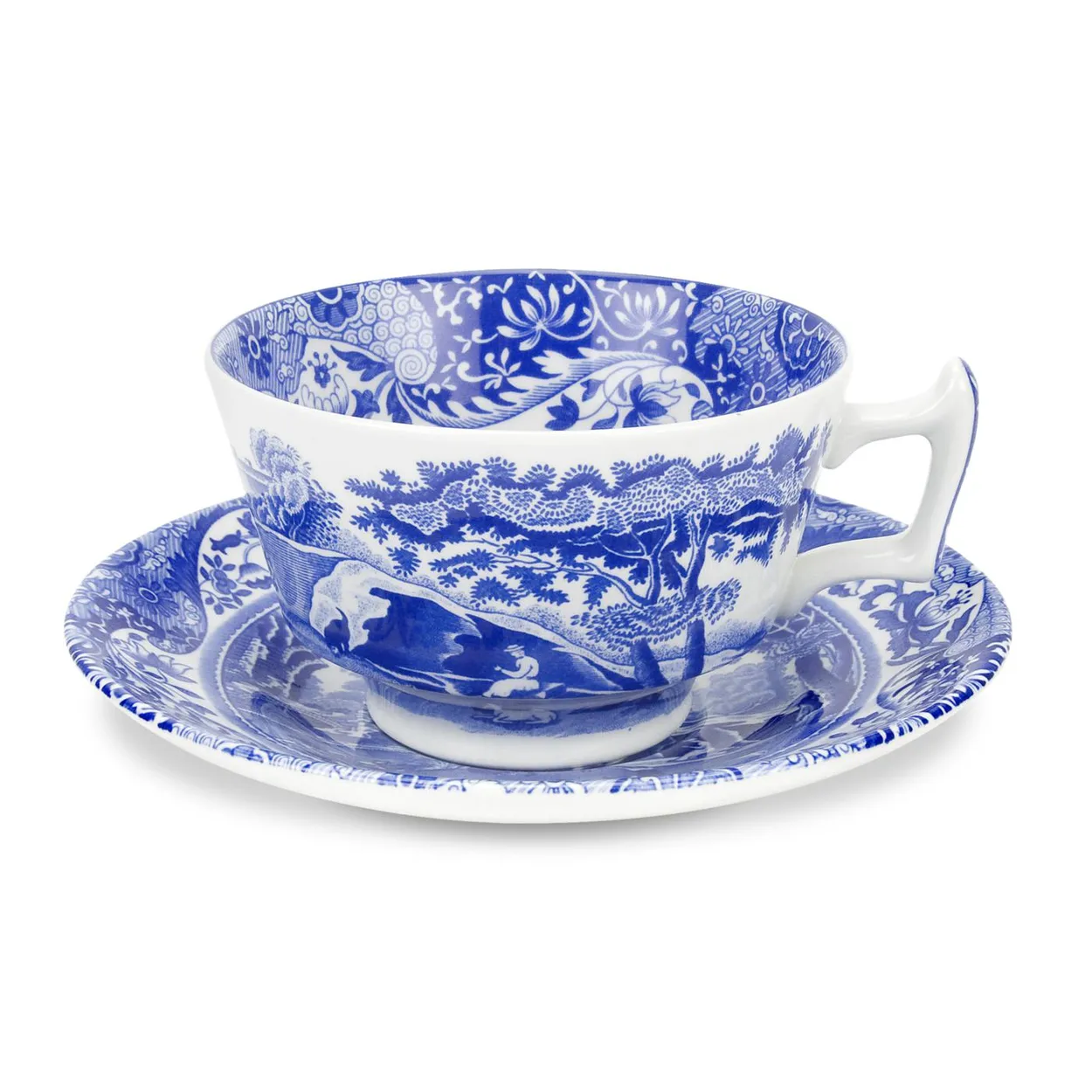 Spode Blue Italian teacup and saucer 20 cl/ 7 oz | Scandinavian Design | Teacups | Blue