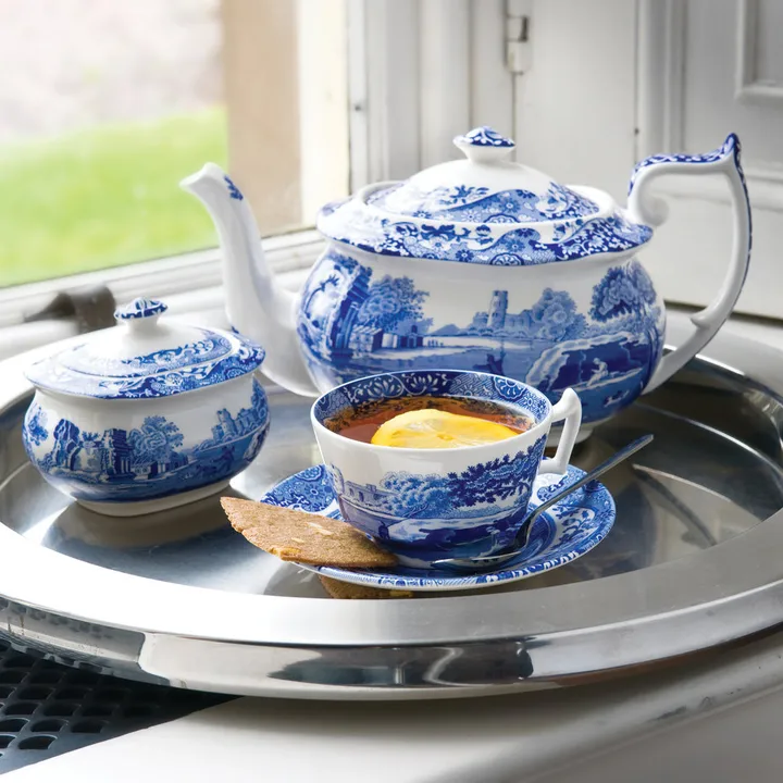 Blue Italian teapot from Spode