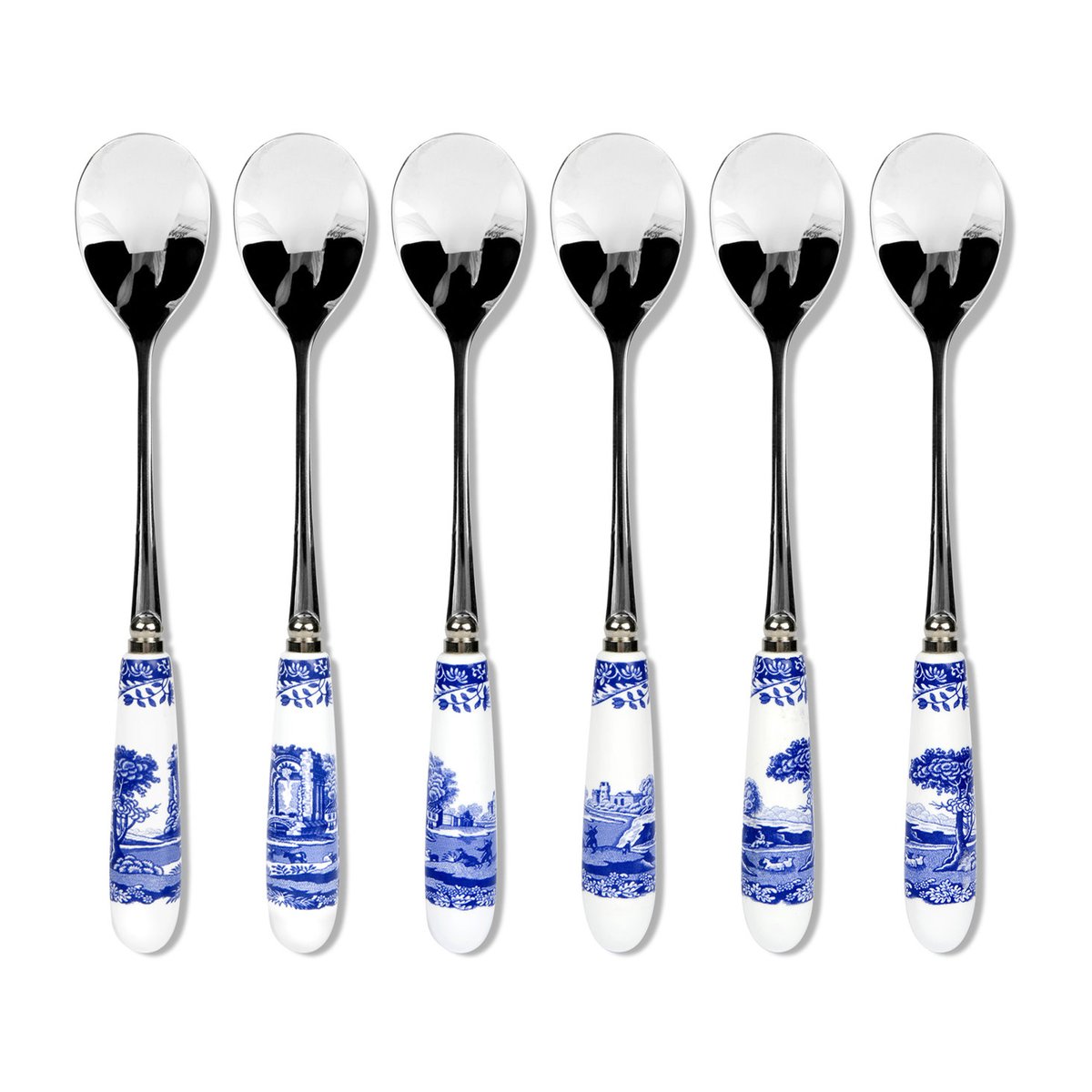 Spode Blue Italian teaspoon 6-pack Ceramic-stainless steel