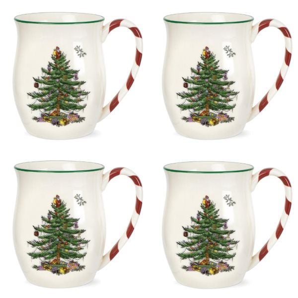 Spode Christmas Tree mug 40 cl 4-pack Peppermint