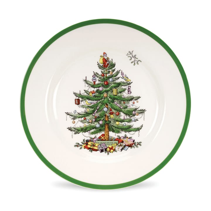 Christmas Tree plate Ø27 cm - White-green-red - Spode