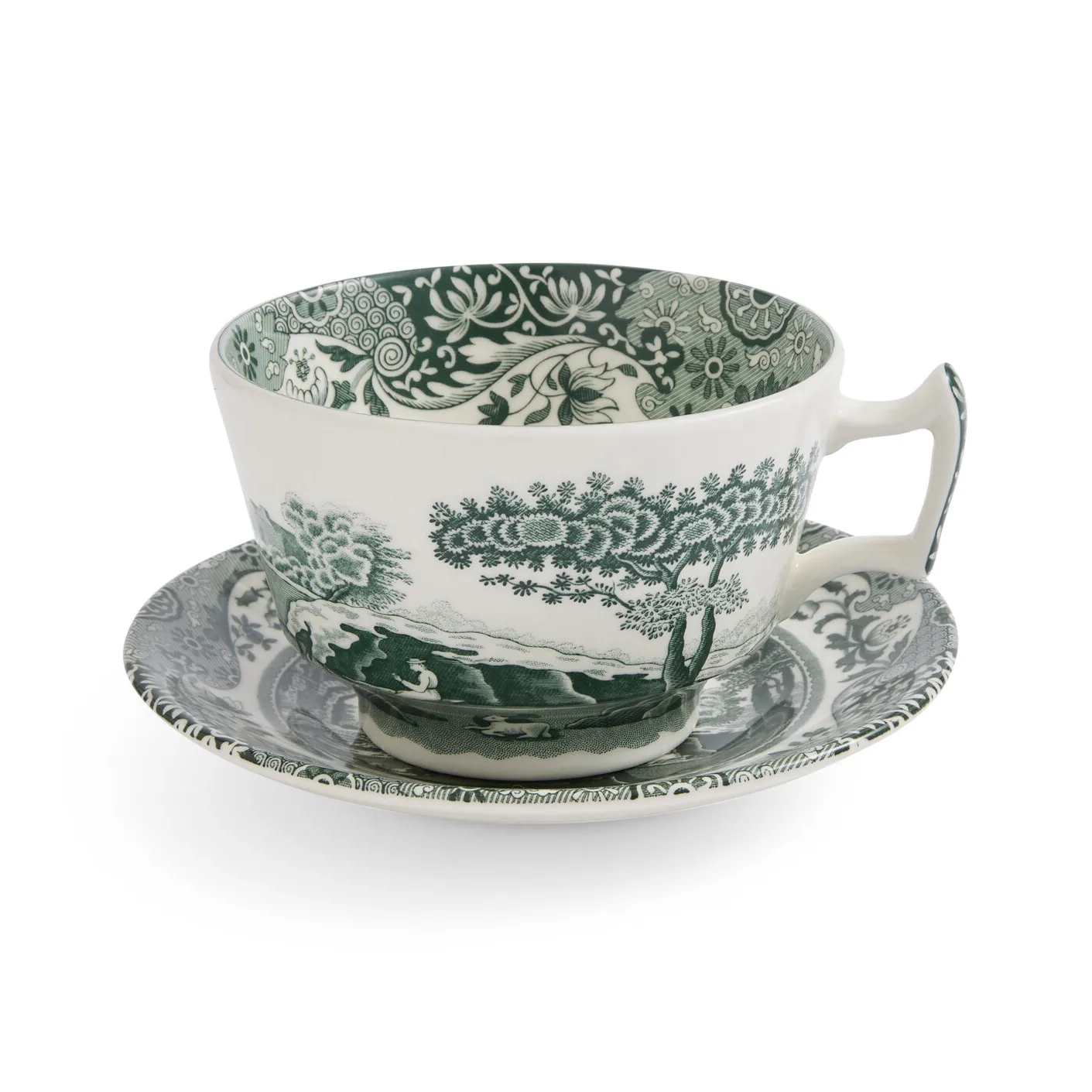 Heritage Green Italian cup with saucer, Green, breakfast, 0.28 L Spode