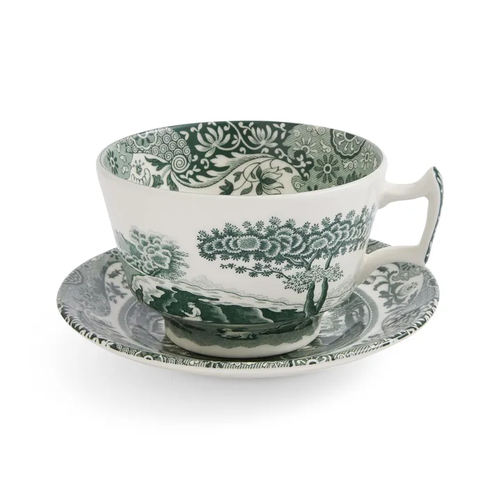 Heritage Green Italian cup with saucer - Green, breakfast, 0.28 L - Spode