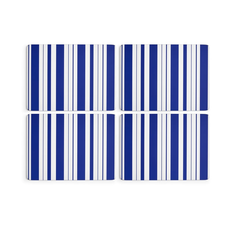 Spode Steccato placemats 30x40 cm 4-pack Blue-white