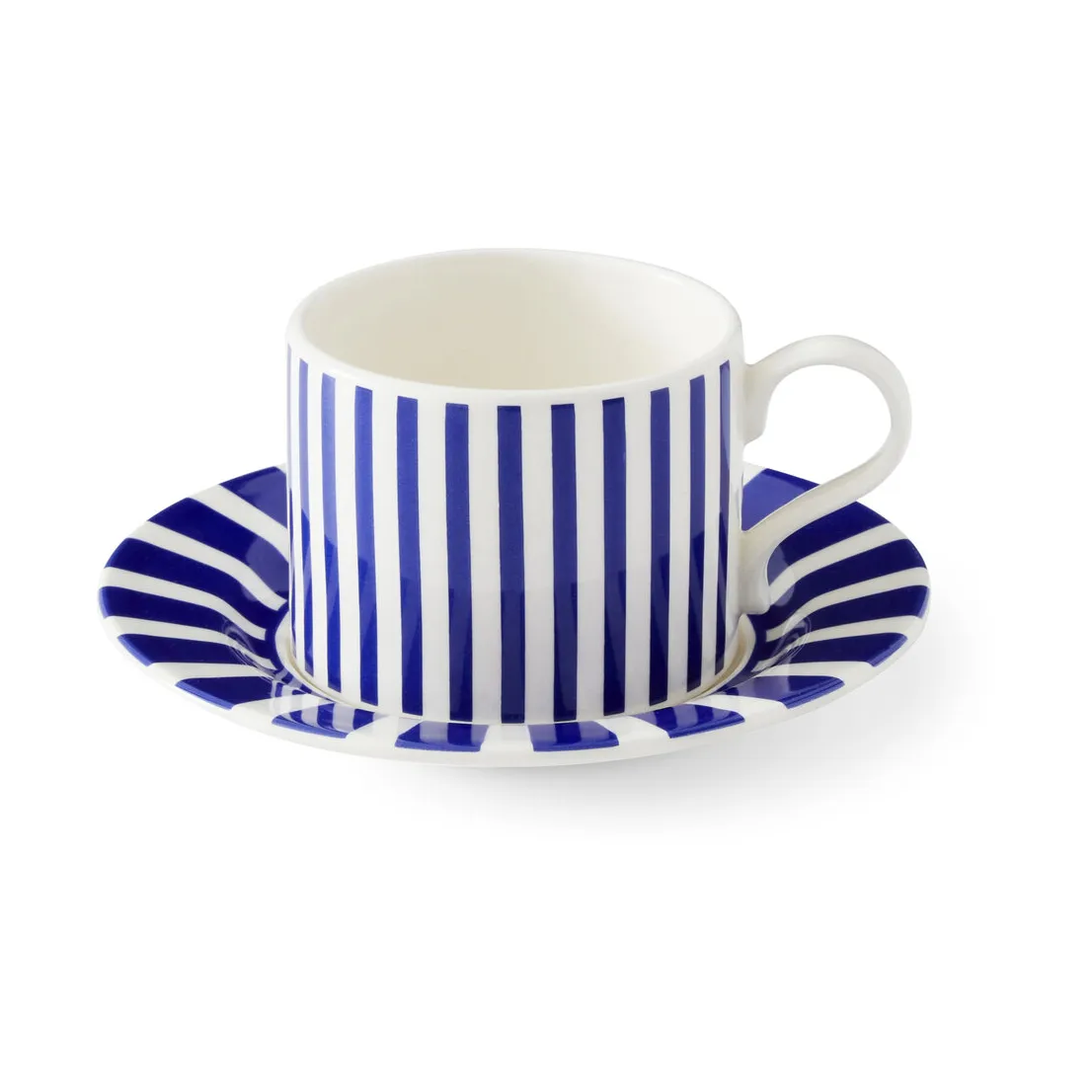 Spode Steccato tea mug 29 cl and saucer o15.5 cm Blue-white