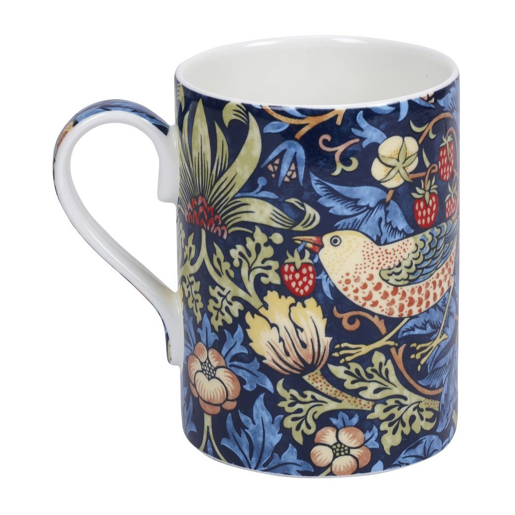 Spode Strawberry Thief mug 35 cl Indigo-mineral | Scandinavian Design | Coffee cups | Blue