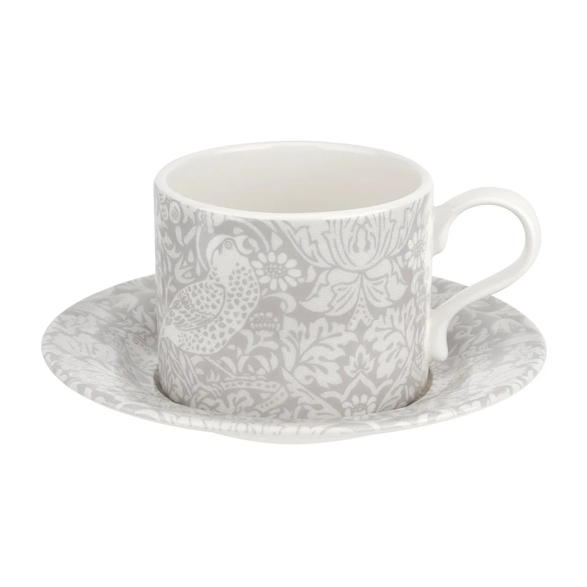 Spode Strawberry Thief teacup with saucer 28 cl Grey