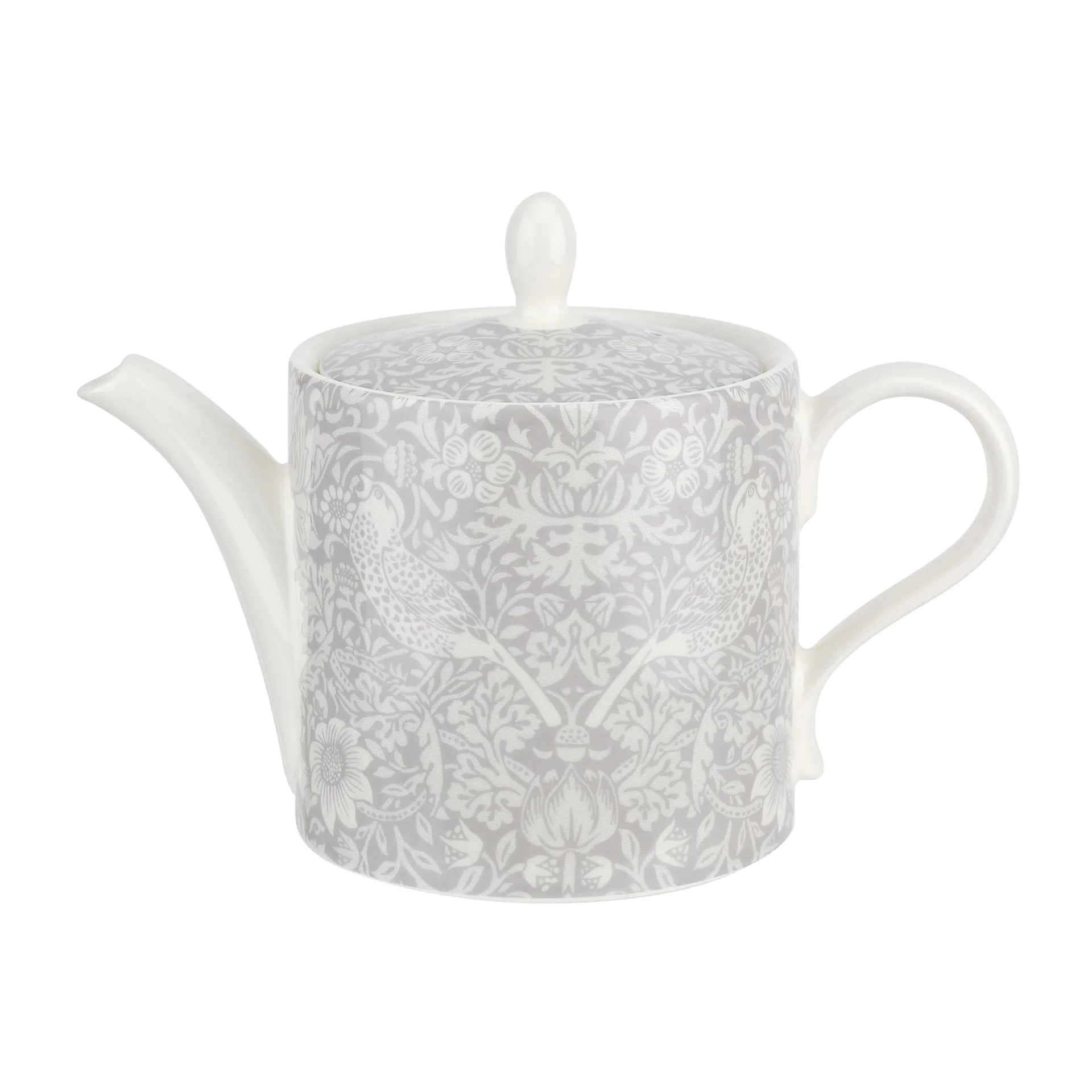 Strawberry Thief teapot 1.1 liter, Grey Spode