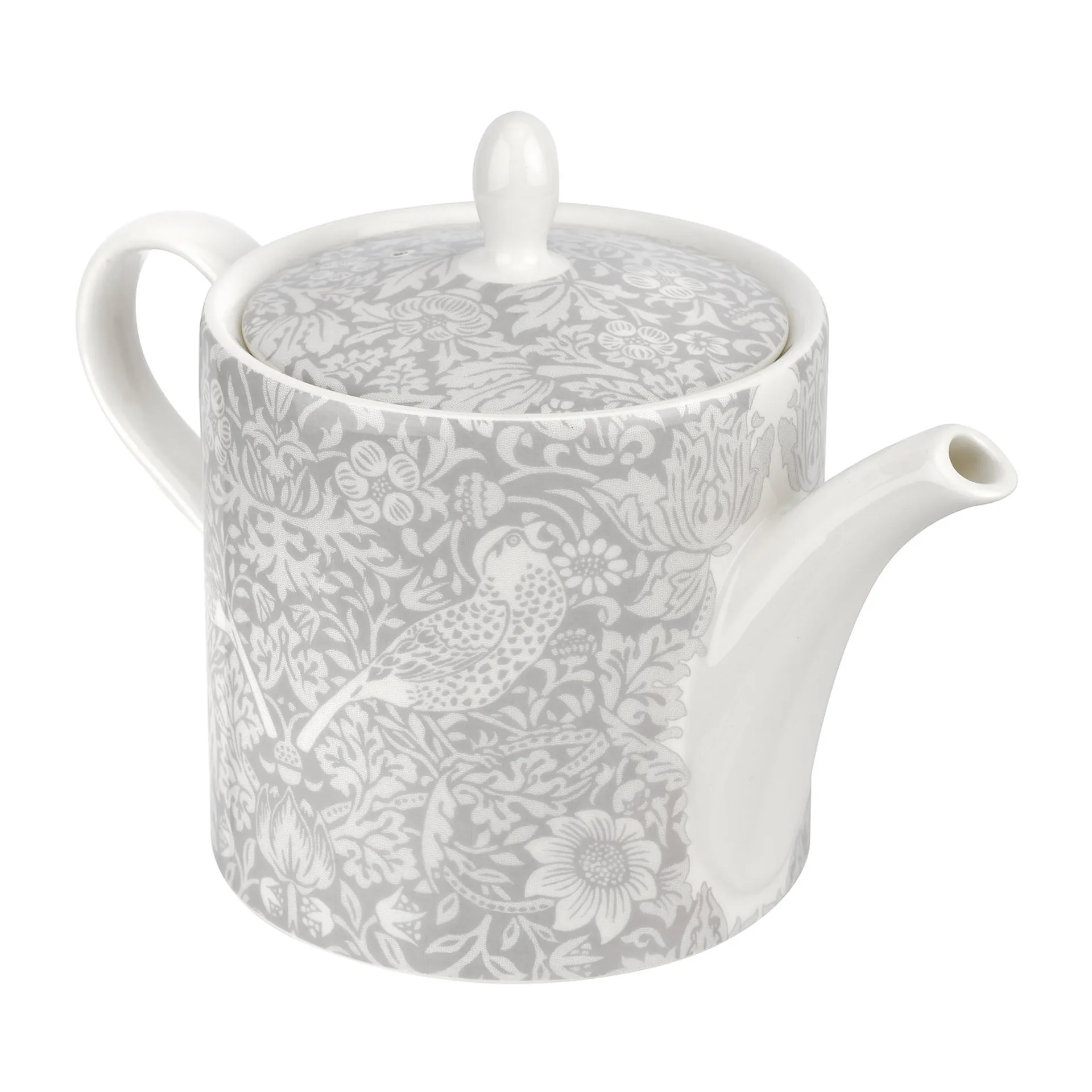 Strawberry Thief teapot 1.1 liter, Grey Spode