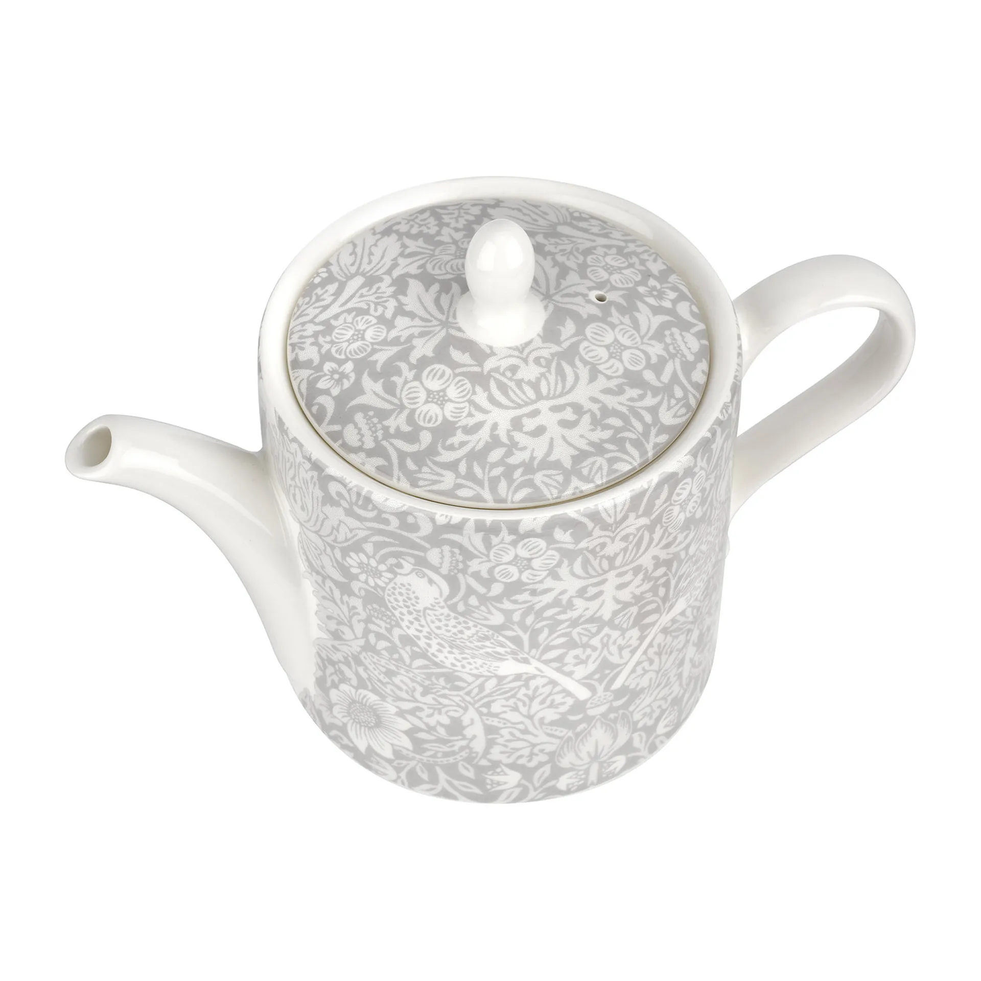 Strawberry Thief teapot 1.1 liter, Grey Spode