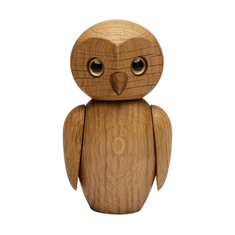 Spring Copenhagen Clever owl decoration 10 cm Oak