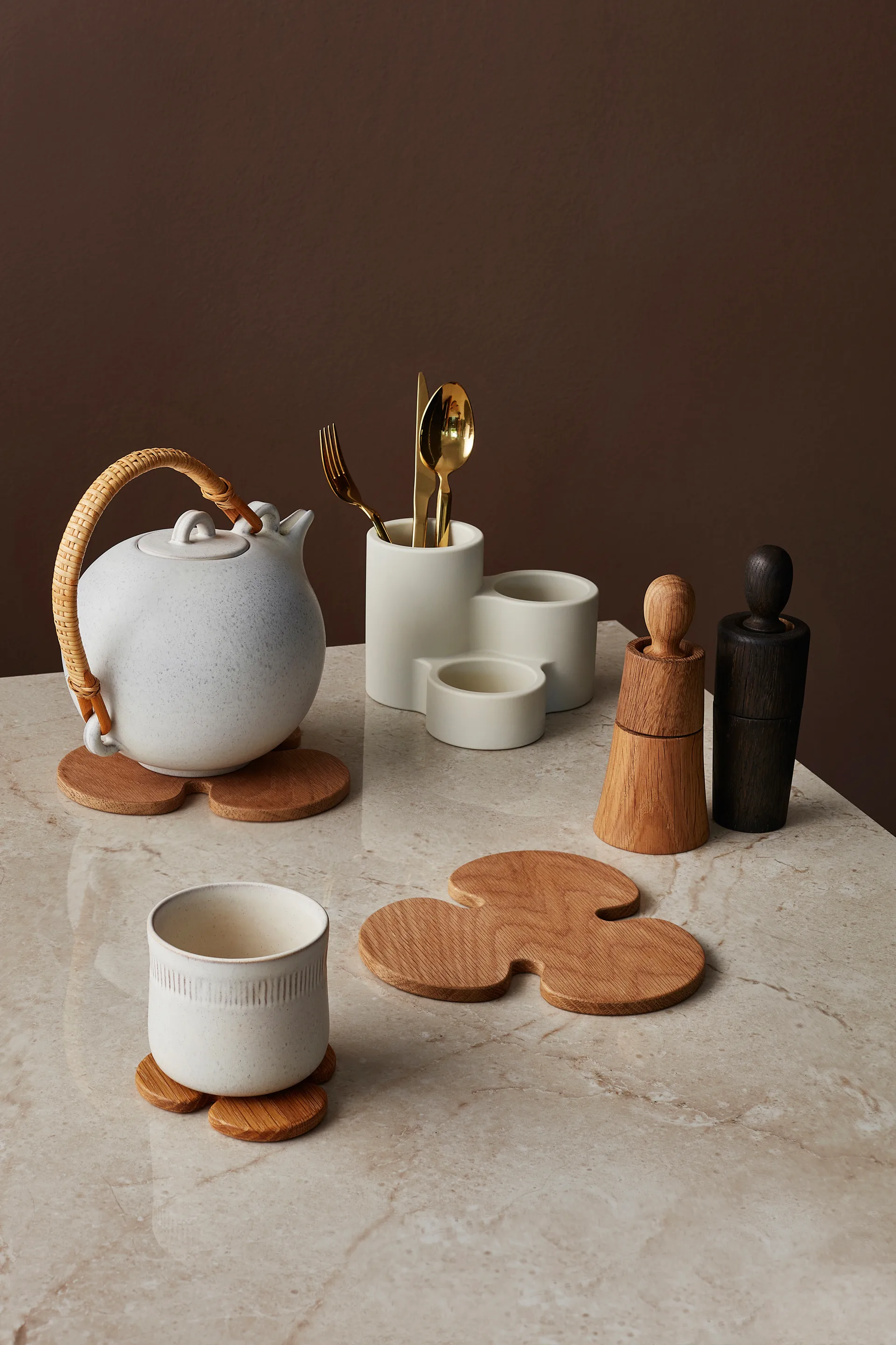 Lucky coaster 4-pack, Oak Spring Copenhagen