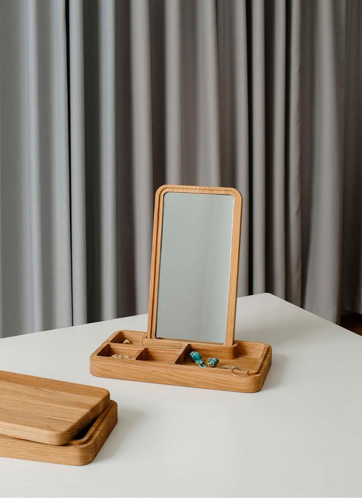 Mirror with jewellery box 32 cm - Oak - Spring Copenhagen