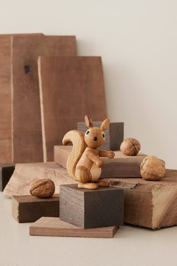 Peanut Squirrel decoration 8.5 cm - Oak - Spring Copenhagen