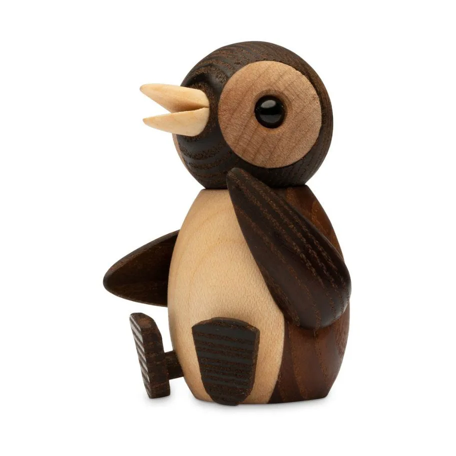 Snow Penguin chick decoration 7 cm, Brown Spring Copenhagen