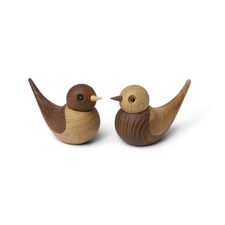 Soulmates swallow decoration 2 pieces - Oak-ash - Spring Copenhagen