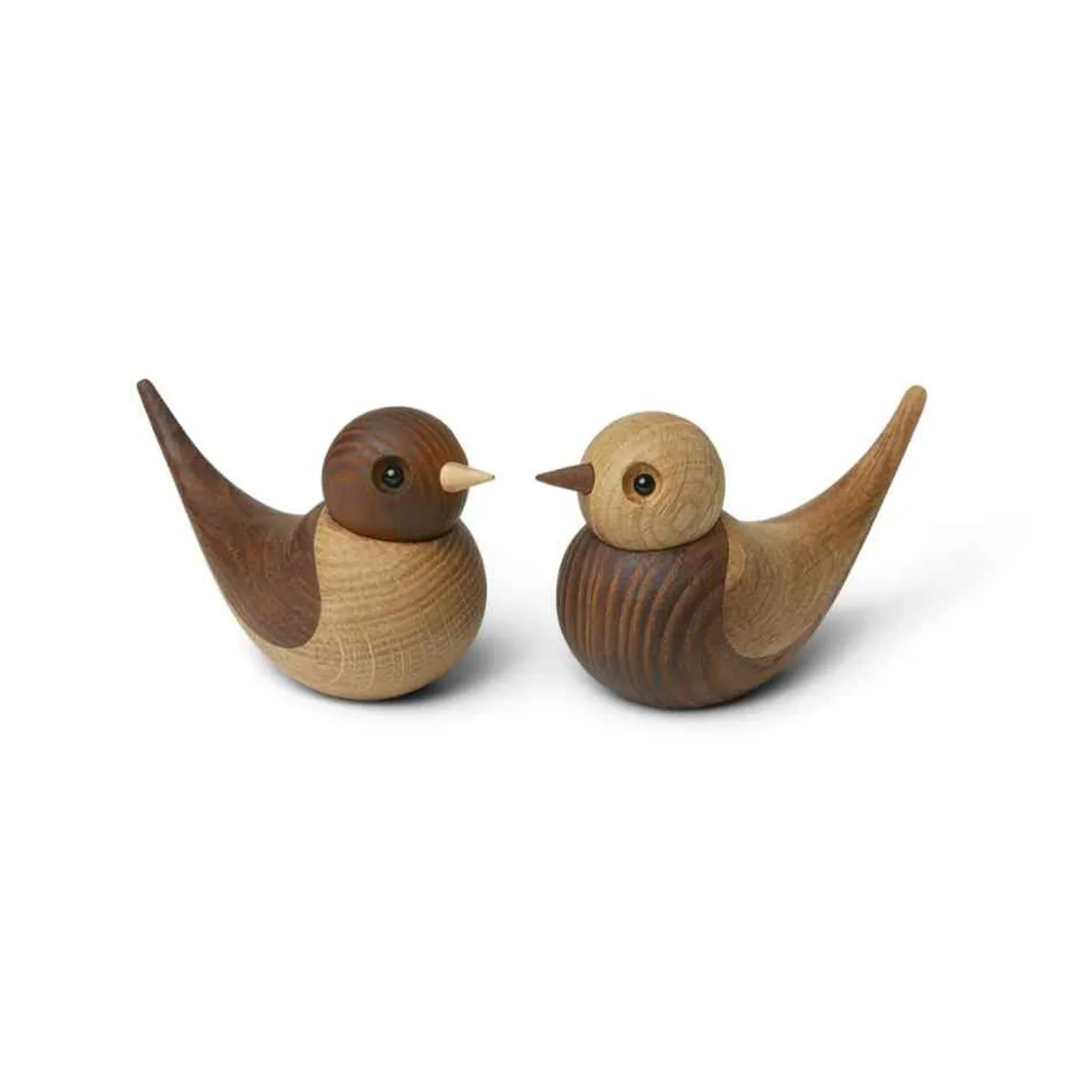 Spring Copenhagen Soulmates swallow decoration 2 pieces Oak-ash