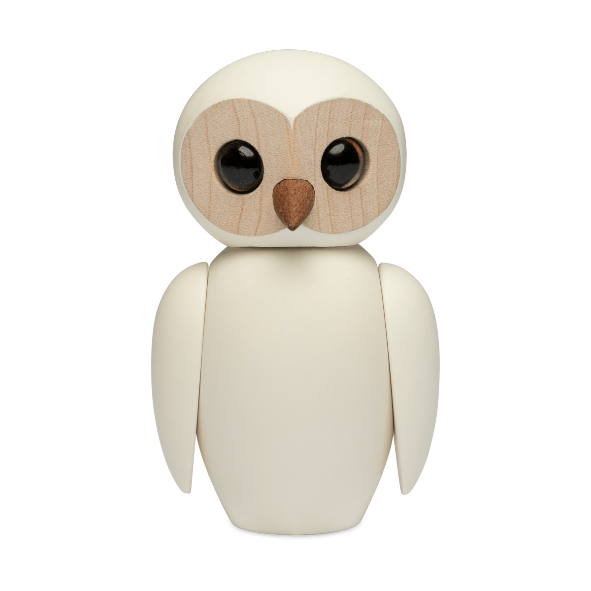 Spring Copenhagen Wise owl decoration 7 cm White | Scandinavian Design | Wooden figures | White
