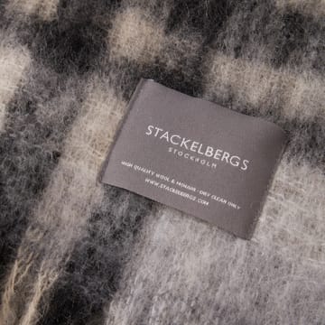 Mohair blanket - Black & Slate Check - Stackelbergs