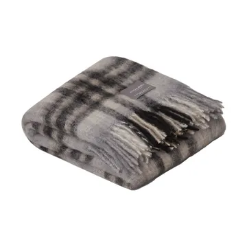 Mohair throw - Black & Slate Check - Stackelbergs
