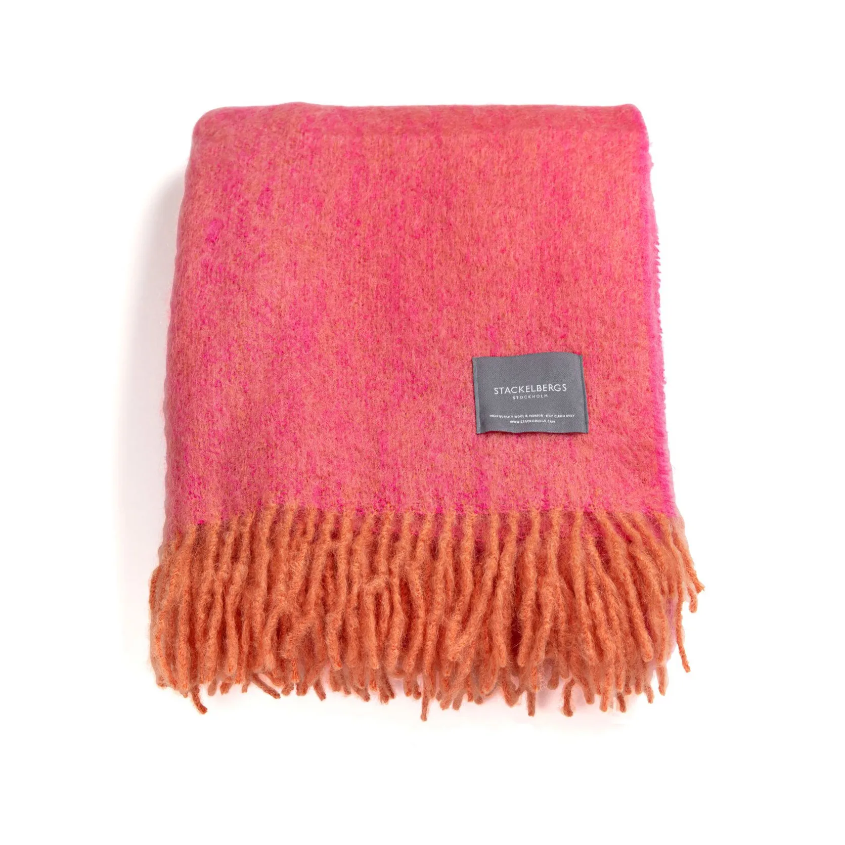 Mohair throw, orange & pion melange Stackelbergs