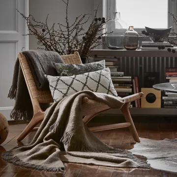 Mohair throw - Sea foam & green bay melange - Stackelbergs