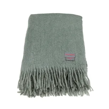 Mohair throw - Sea foam & green bay melange - Stackelbergs