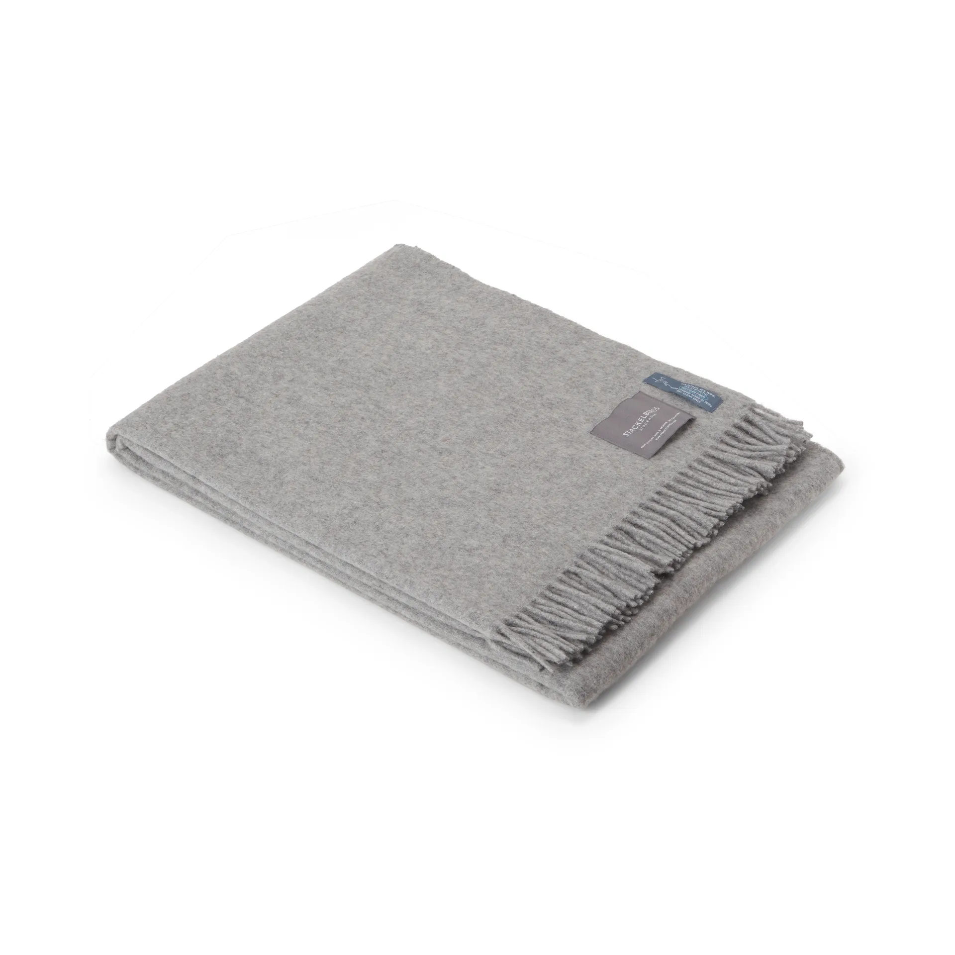 Recycled Alpaca throw 140x180 cm, Light grey Stackelbergs