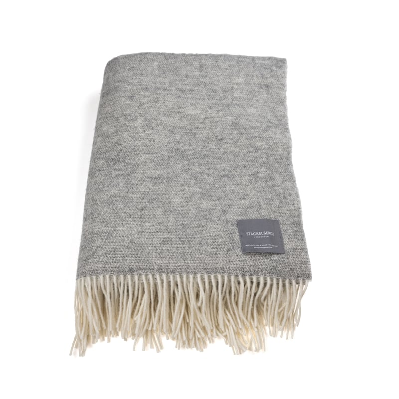 Stackelbergs Wool throw Grey & off white