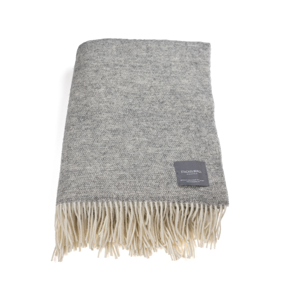 Stackelbergs Wool throw Grey & off white