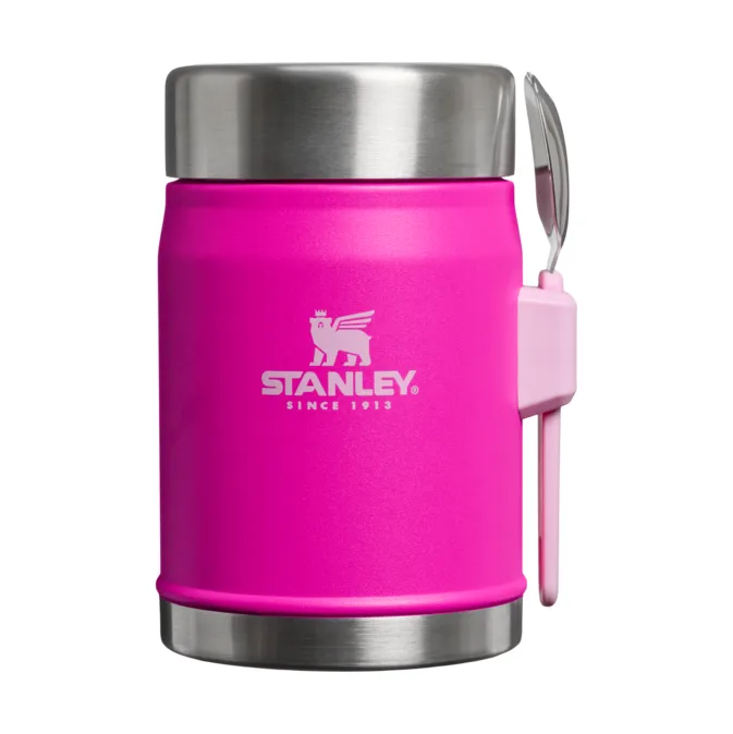 Classic food thermos with spork 0.4 L, Pink Stanley