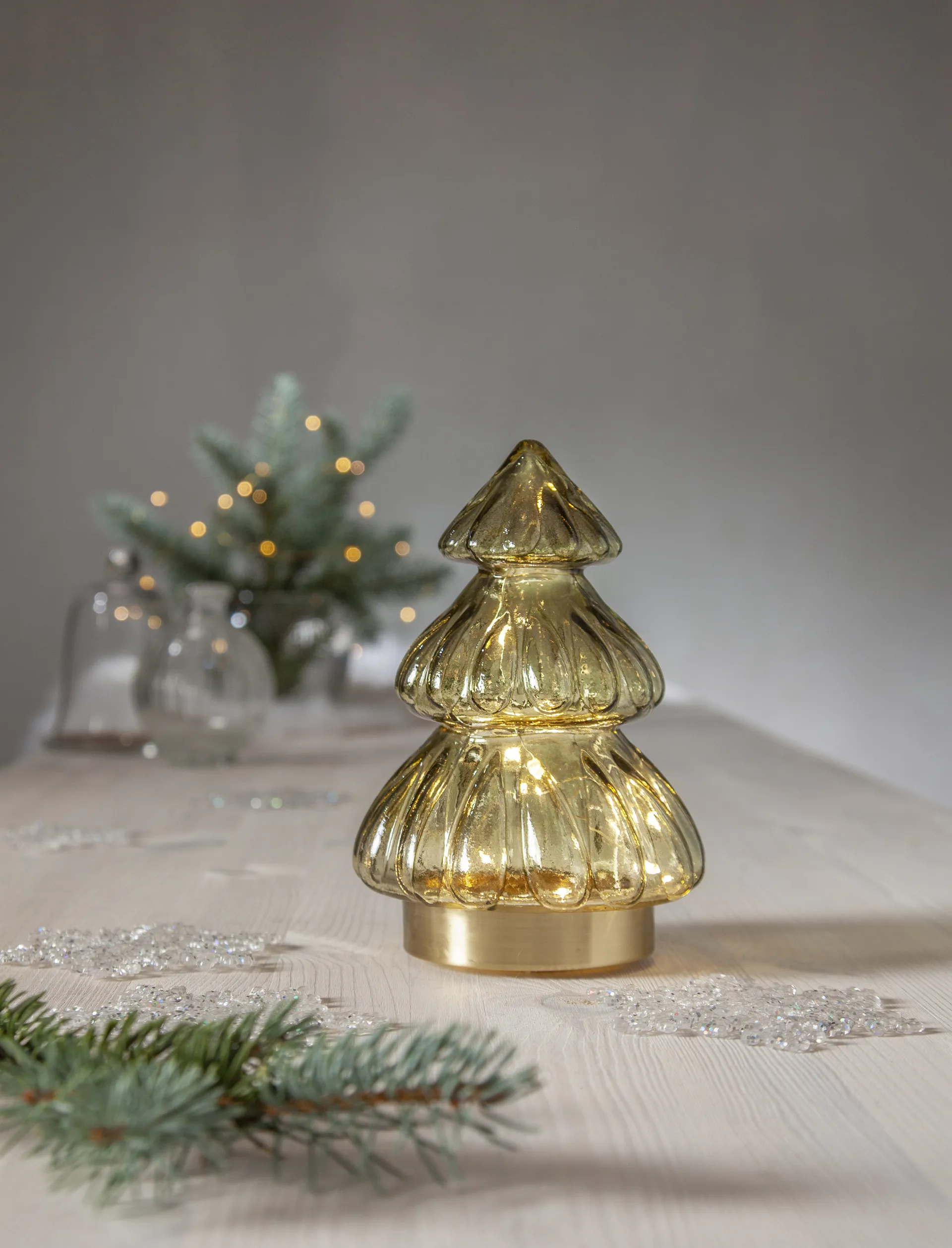 Abete table decoration Christmas lights 18 cm, Green Star Trading