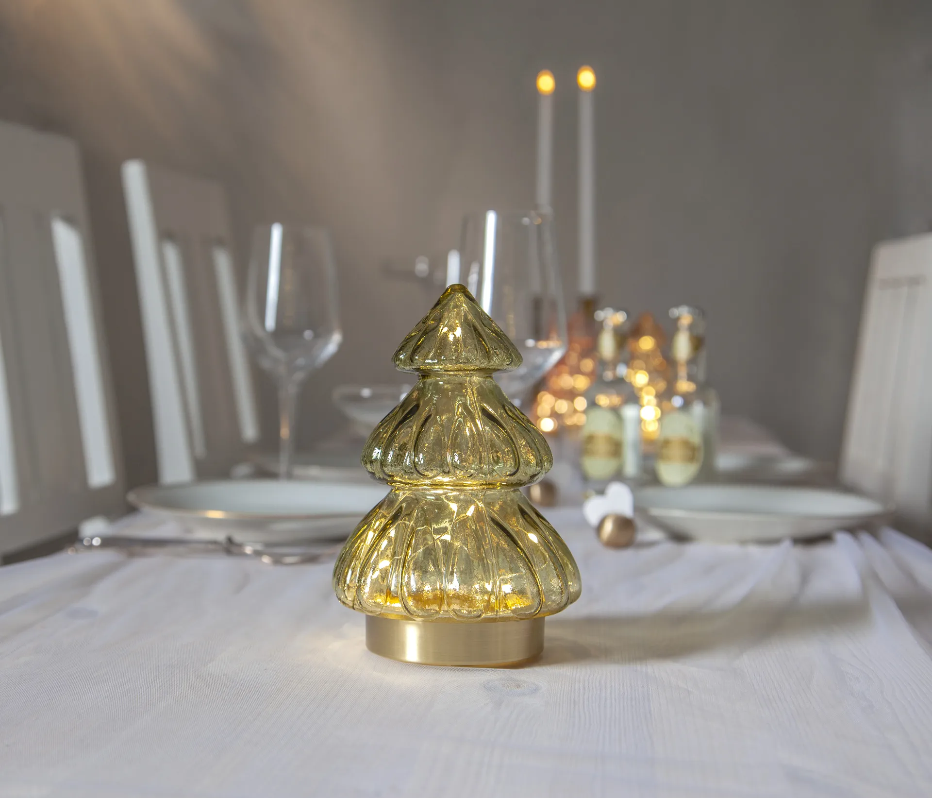 Abete table decoration Christmas lights 18 cm, Green Star Trading