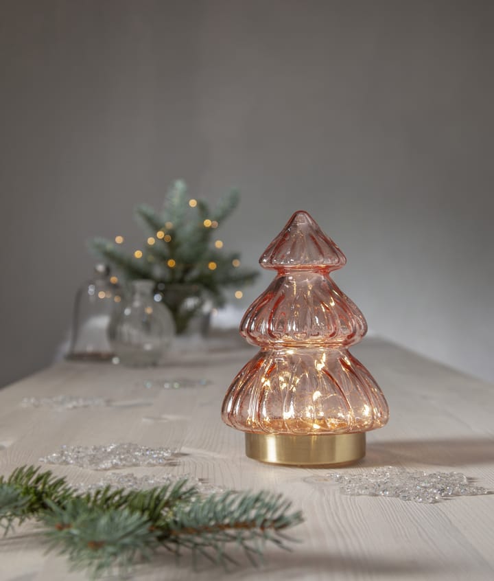 Abete table decoration Christmas lights 18 cm, Pink Star Trading