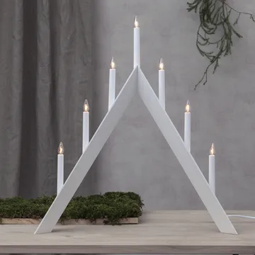 Arrow advent candelabra 64.5 cm - White - Star Trading