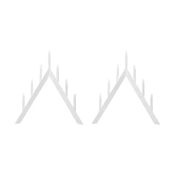 Arrow advent candle holder 64,5 cm 2-pack - White - Star Trading