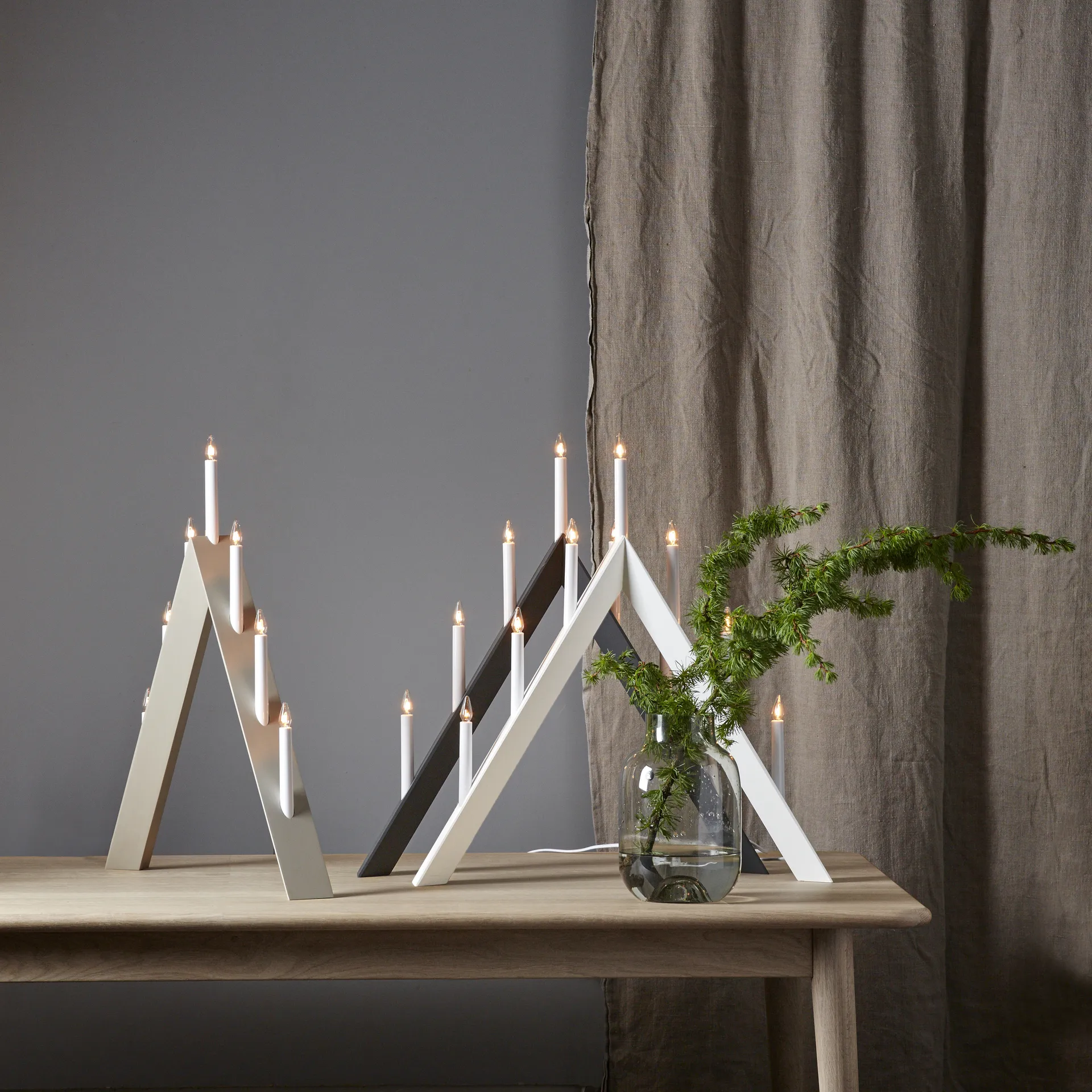 Arrow advent candle holder 64,5 cm 2-pack - White,  Star Trading