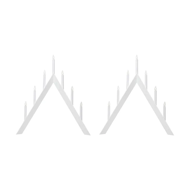 Arrow advent candle holder 64,5 cm 2-pack - White - undefined - Star Trading