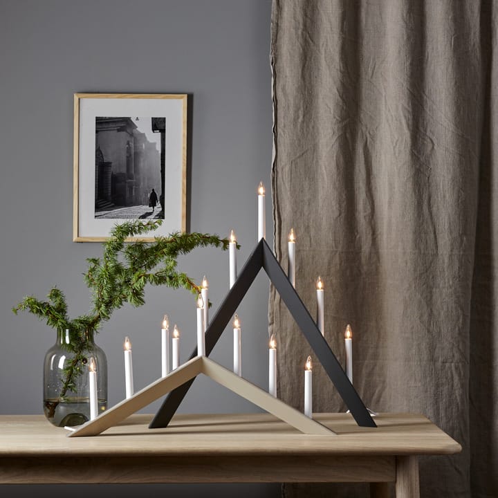 Arrow candle holder 36 cm - Beige - Star Trading