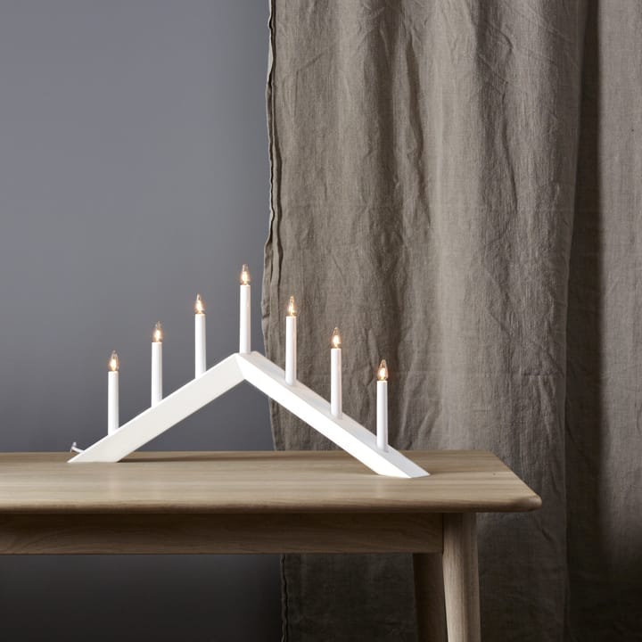 Arrow candle holder 36 cm - White - Star Trading