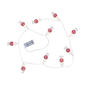 Bonbon string lights 135 cm - Red-white - Star Trading